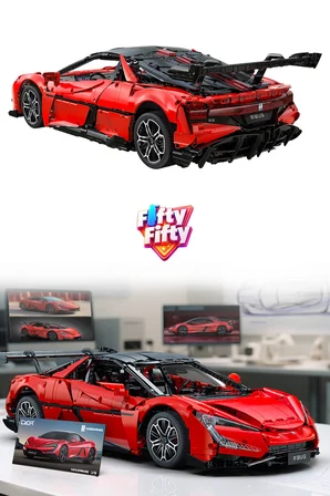 CADA 1:8 YangWang U9 Supercar 3671 Parça  Araba Yapım Seti Mobil uygulama destekli kontrol C64011W