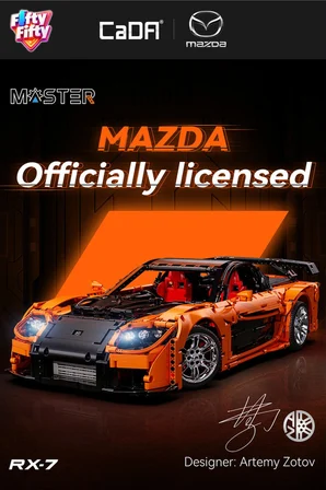 CaDA Uzaktan Kumandalı Mazda RX-7  3305 PARÇA Premium Yarış Aracı Yapım Seti -FFC61502W-3305