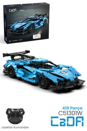 Cada Uzaktan Kumandalı Helios Spor Araba (419 Parça) Oyuncak Yapım Seti Blok Araba FFCADA-C51301W