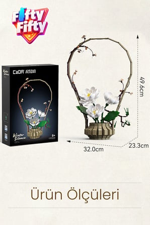 CADA Artizan Winter C59026W Dekoratif ve Koleksiyonluk Çiçek Modeli 990 Parça FFC59026W 