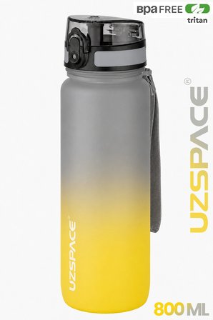 Uzspace 2'li Tritan Matara Seti 800 ml Çift Renk Softtouch FF Collection Tritan Su Matarası