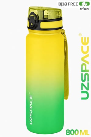 Uzspace 2'li Tritan Matara Seti 800 ml Çift Renk Softtouch FF Collection Tritan Su Matarası