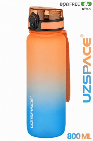 Uzspace 2'li Tritan Matara Seti 800 ml Çift Renk Softtouch FF Collection Tritan Su Matarası