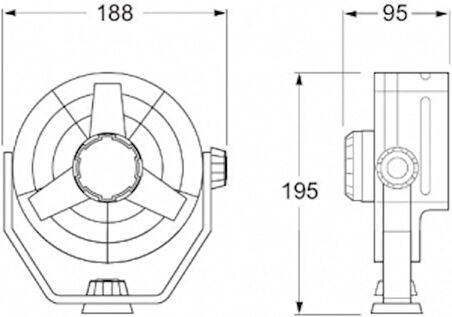 Hella Marine vantilatör Turbo 24V Siyah