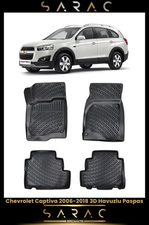 Chevrolet Captiva 2017 Model Araca Özel 3d Havuzlu Paspas