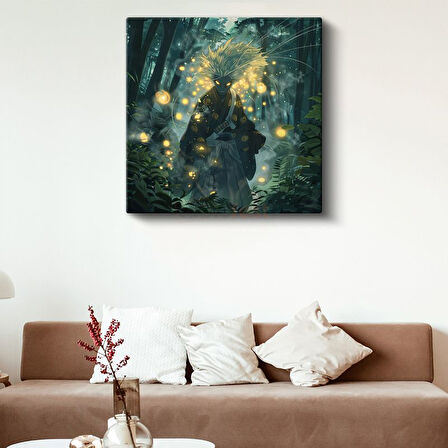 Orman Savaşçısı - Altın Işıltı Anime Kanvas Tablo