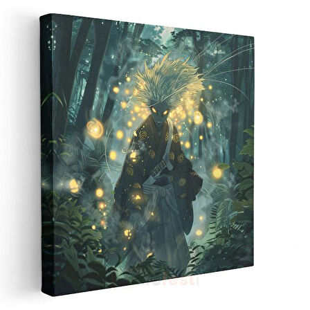 Orman Savaşçısı - Altın Işıltı Anime Kanvas Tablo