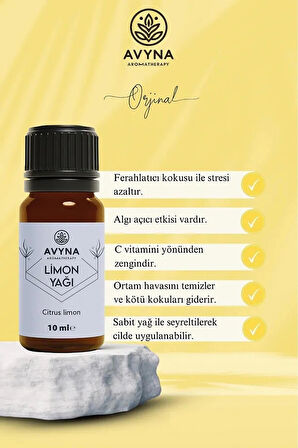 Reyo Avyna Limon Uçucu Yağı 10 ml %100 Saf ve Doğal