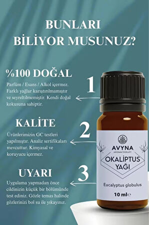 Reyo Avyna Okaliptus Uçucu Yağı 10 ml %100 Saf ve Doğal
