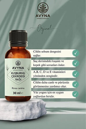 Reyo Avyna Kuşburnu Çekirdeği Yağı 30 ml Soğuk Sıkım %100 Saf ve Doğal