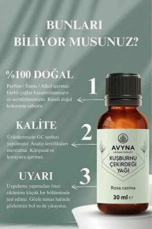 Reyo Avyna Kuşburnu Çekirdeği Yağı 30 ml Soğuk Sıkım %100 Saf ve Doğal
