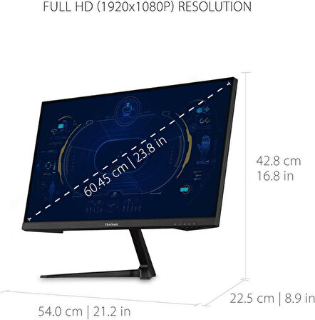 ViewSonic VX2418-P-MHD 24" 1 ms Full HD 180 Hz Oyuncu Monitörü Teşhir