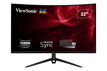 ViewSonic 32 VX3218-PC-MHDJ FULLHD 1MS 165Hz  AMD FREESYNC PREMIUM CURVE PİVOT GAMING MONİTÖR