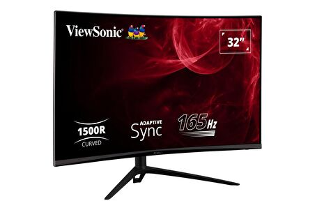 ViewSonic 32 VX3218-PC-MHDJ FULLHD 1MS 165Hz  AMD FREESYNC PREMIUM CURVE PİVOT GAMING MONİTÖR