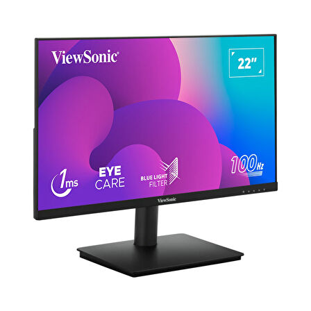 VIEWSONIC 21.5" VA220-H FULLHD 1MS 100HZ HDMI VGA SUPERCLEAR 3 KENAR ÇERÇEVESİZ MONITOR