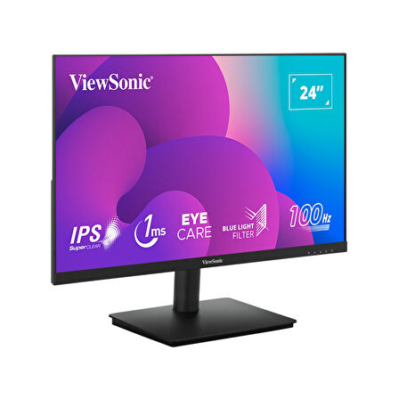 VIEWSONIC 23.8" VA240-H FULLHD 1MS 100HZ IPS HDMI VGA SUPERCLEAR 3 KENAR ÇERÇEVESİZ MONITOR