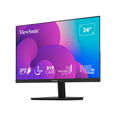 VIEWSONIC 23.8" VA240-H FULLHD 1MS 100HZ IPS HDMI VGA SUPERCLEAR 3 KENAR ÇERÇEVESİZ MONITOR