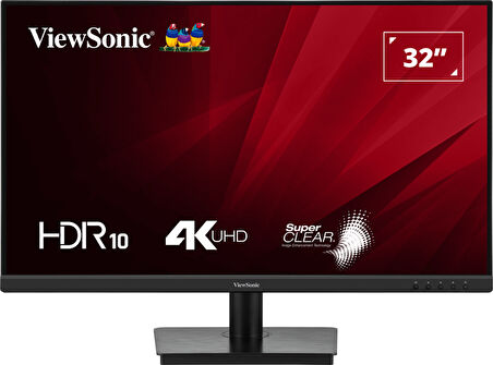 ViewSonic 32” VA3208-4K-HD 4Ms 60Hz UHD VA Panel 4K Monitor