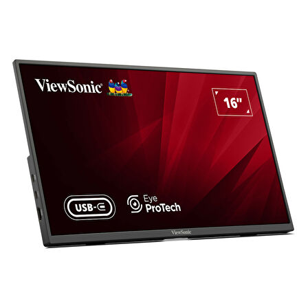 ViewSonic VA1650 16" 60Hz 7Ms HDMI+USB-C FullHD IPS Taşınabilir Monitör