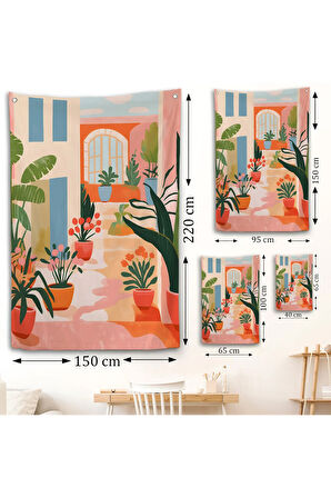 Minimalist Yazlık Bahçesi Duvar Örtüsü-7669