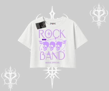 Oversize Crop Tshirt Rock Band Street Noise Culture