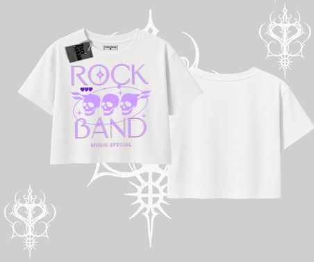 Oversize Crop Tshirt Rock Band Street Noise Culture