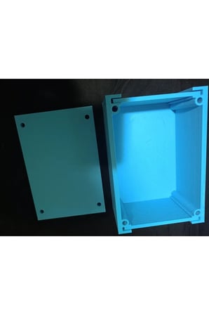 Elektronik plastik proje kutusu mavi 150×100×65 mm