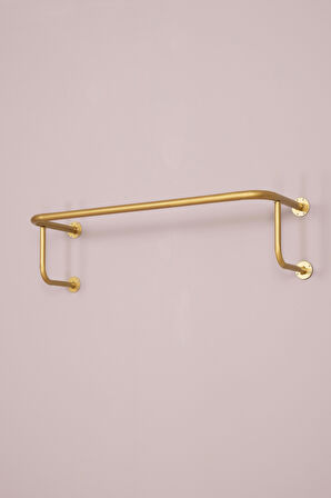 Destekli Yuvarlak Borudan U Askı 90 cm Gold