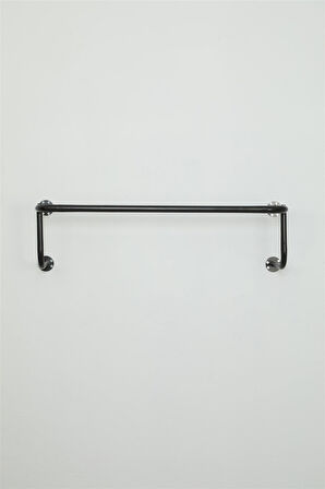 Destekli Yuvarlak Borudan U Askı 90 cm Siyah