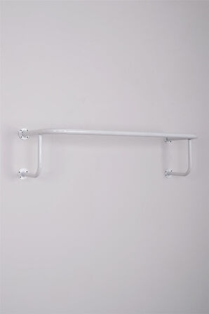 Destekli Yuvarlak Borudan U Askı 90 cm Beyaz