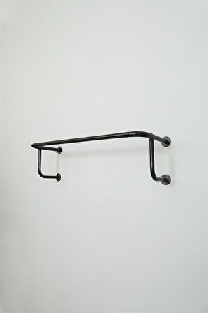 Destekli Yuvarlak Borudan U Askı 70 cm Siyah