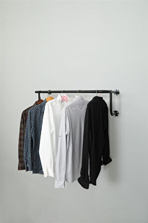 Destekli Yuvarlak Borudan U Askı 70 cm Siyah