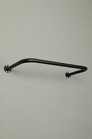 Yuvarlak Borudan Duvara Monte U Askı 60 cm Siyah 