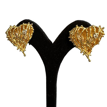 Uretti - İREM 3914 7660 Parlak Taş Detaylı Tek Taşlı Kafes Küpe