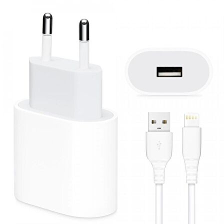 K.Fulai KA-19i 15W Hızlı Şarj Adaptörü + Lightning USB Kablo