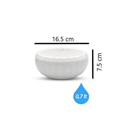 Omnipazar KRS-610 Dekoratif Küçük Aranjman Kaktus Sukulent Saksı 0.7 Litre 