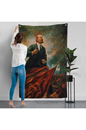 Sovyet lideri Vladimir Lenin Duvar Örtüsü-7677