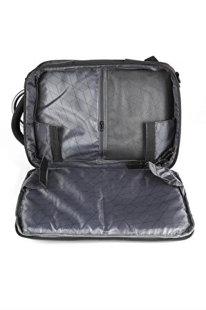 ÇÇS SİYAH SU GEÇİRMEZ KUMAŞ LAPTOP BÖLMELİ  SIRT ÇANTASI-51370