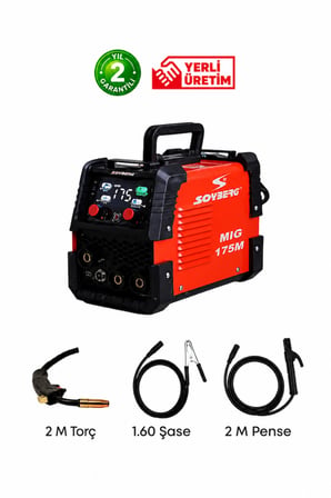 Soyberg MIG 175-M Tüpsüz Gazaltı ve Inverter Kaynak Makinesi