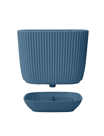 Omnipazar KRS-383 Dekoratif Plastik Mercan Kare Saksı 1.8 lt 6 Renk Set