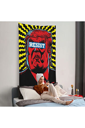 Irkçı Donald Trump Racism Duvar Örtüsü-7679