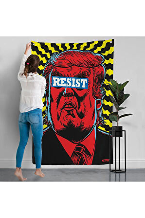 Irkçı Donald Trump Racism Duvar Örtüsü-7679