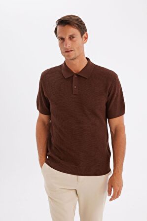 DeFacto Standart Fit Normal Kesim Basic Düz Kısa Kollu Triko Polo Tişört C9582AX24SMBN192
