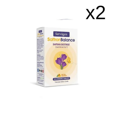 Sorvagen SaffronBalance Safran 30 Çiğneme Tableti x2 Adet