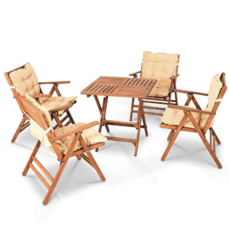 Reyo Consept Elis Katlanabilir 4'lü Masa Seti