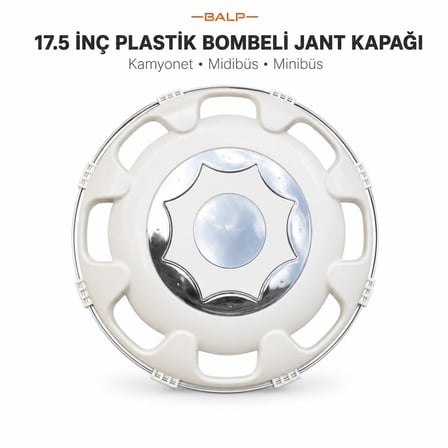 17.5 İnç Lüx Plastik Bombeli Jant Kapağı Kamyonet Midibüs Minibüs İçin 1 Adet