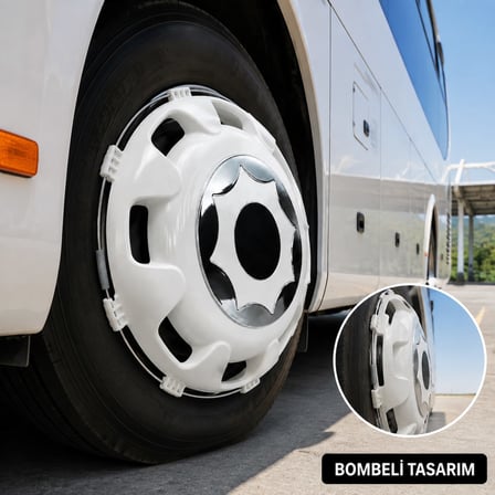 17.5 İnç Lüx Plastik Bombeli Jant Kapağı Kamyonet Midibüs Minibüs İçin 1 Adet