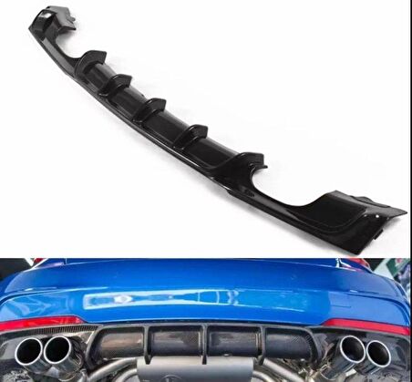 Bmw f30 arka tampon difüzörü çift çıkış pianoblack
