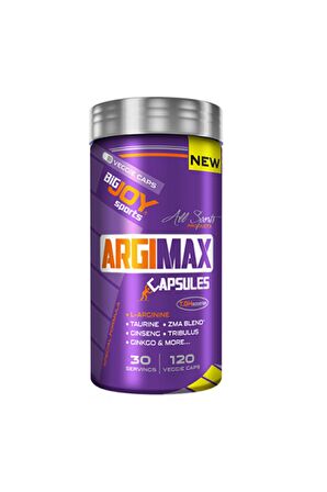 Bigjoy Sports Argimax 120 Veggie Kapsül 30 Porsiyon Arjinin 