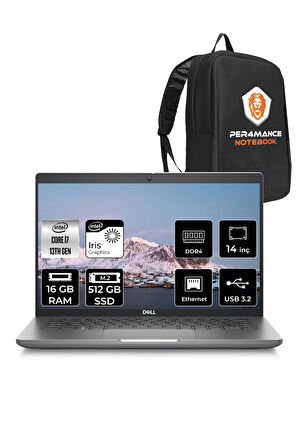 Dell Latitude 5440 i7-1355U 16GB RAM 512GB SSD 14'' FHD FDOS Dizüstü Bilgisayar & PER4 ÇANTA 
